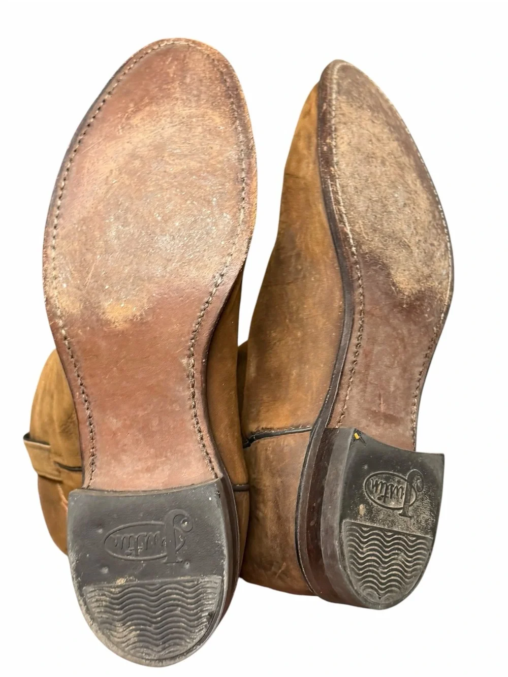 Justin cowboy Boots Men’s 11.5 Classic Roper Leather Rodeo Western Brown